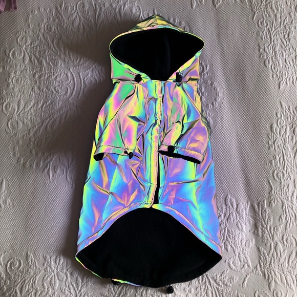 Lunar Pooch reflective dog hoodie - size 6 - iridescent reflective dog coat - Picture 3 of 14